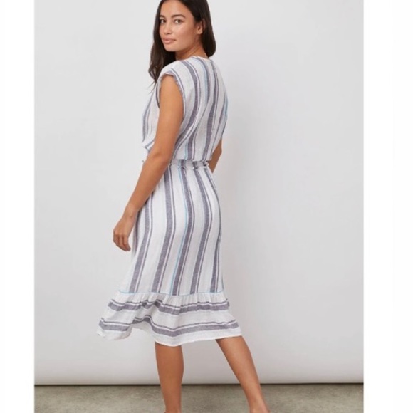 NWT RAILS Ashlyn Striped Midi Aegean Blue Stripe midi dress - XS - Picture 2 of 4